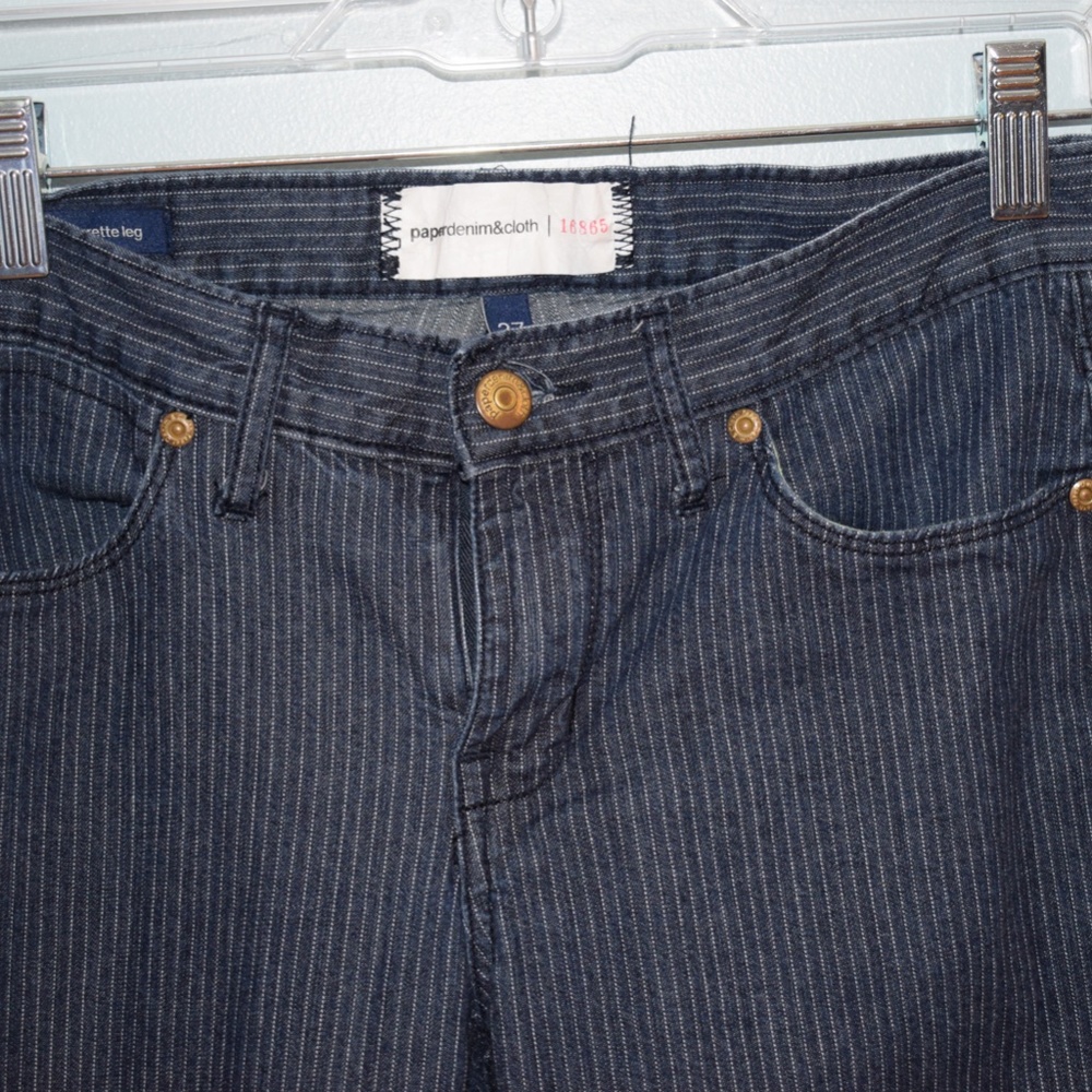 Paper Denim & Cloth Pinstripe Audrey Low Rise Cigarette leg Size 27